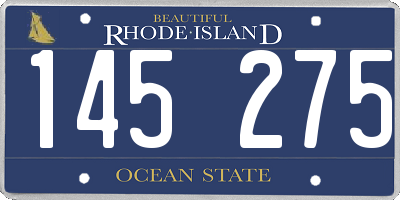 RI license plate 145275