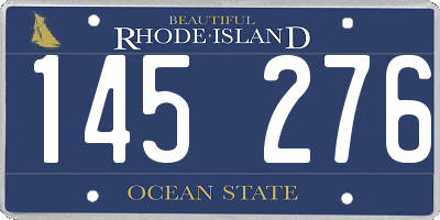 RI license plate 145276