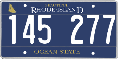 RI license plate 145277