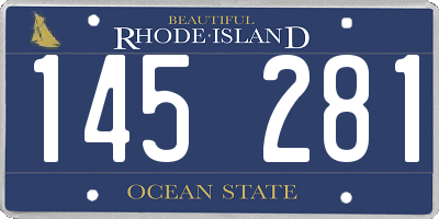 RI license plate 145281