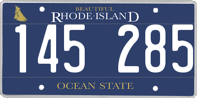 RI license plate 145285