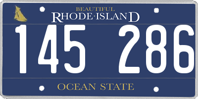 RI license plate 145286