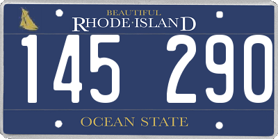 RI license plate 145290