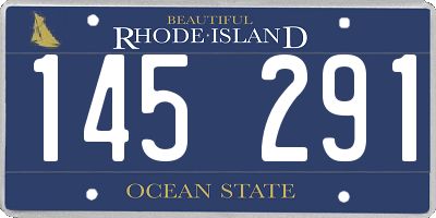 RI license plate 145291