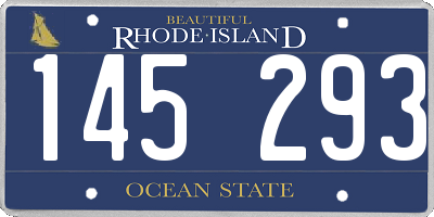 RI license plate 145293