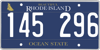 RI license plate 145296