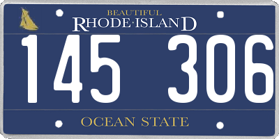 RI license plate 145306