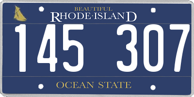 RI license plate 145307