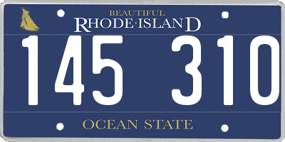 RI license plate 145310