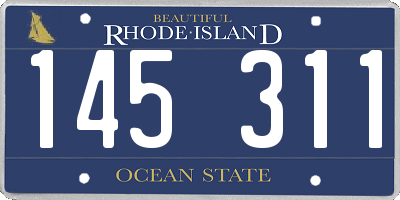RI license plate 145311