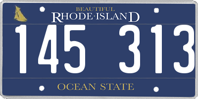 RI license plate 145313