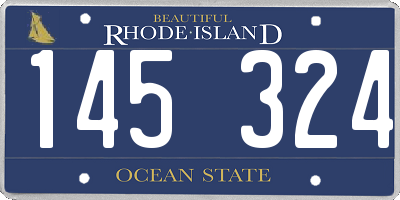 RI license plate 145324