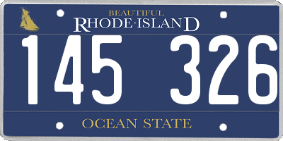 RI license plate 145326