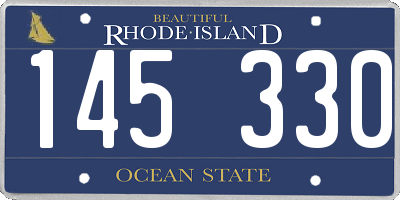 RI license plate 145330