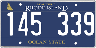 RI license plate 145339