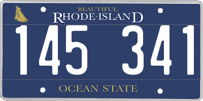 RI license plate 145341