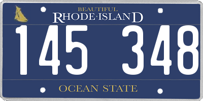 RI license plate 145348