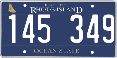 RI license plate 145349