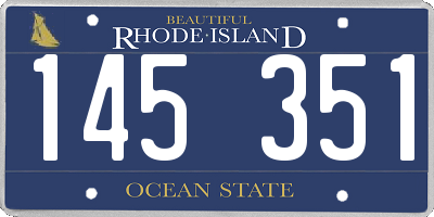 RI license plate 145351