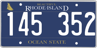 RI license plate 145352