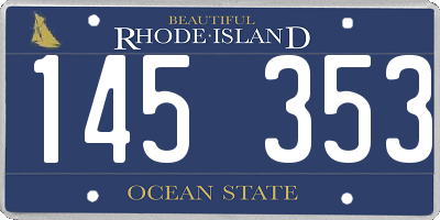 RI license plate 145353