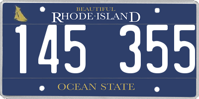 RI license plate 145355