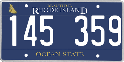 RI license plate 145359