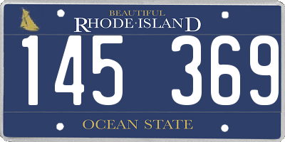 RI license plate 145369