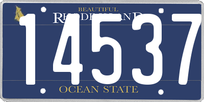RI license plate 14537