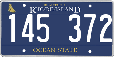 RI license plate 145372
