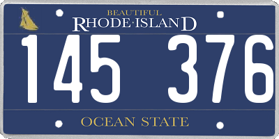 RI license plate 145376