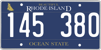 RI license plate 145380
