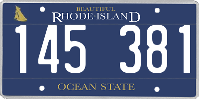 RI license plate 145381