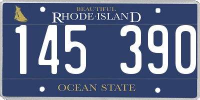 RI license plate 145390