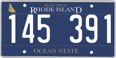 RI license plate 145391