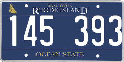 RI license plate 145393
