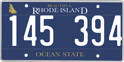 RI license plate 145394