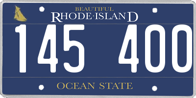 RI license plate 145400