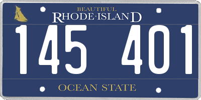 RI license plate 145401