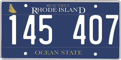 RI license plate 145407