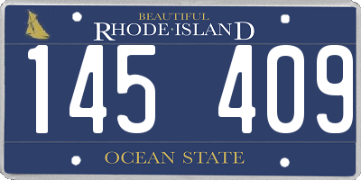 RI license plate 145409