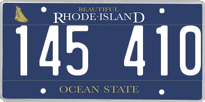RI license plate 145410
