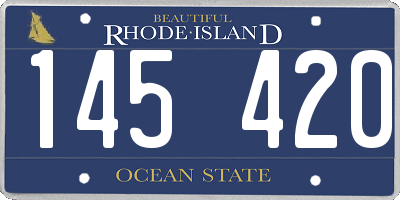 RI license plate 145420