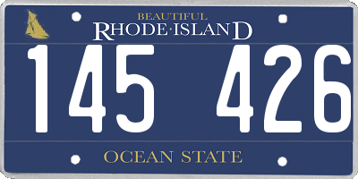 RI license plate 145426