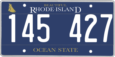 RI license plate 145427