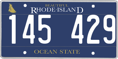 RI license plate 145429