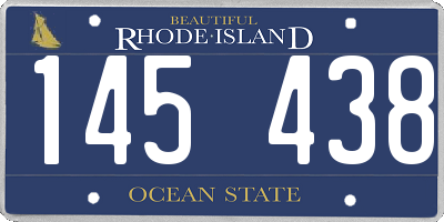 RI license plate 145438