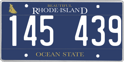 RI license plate 145439