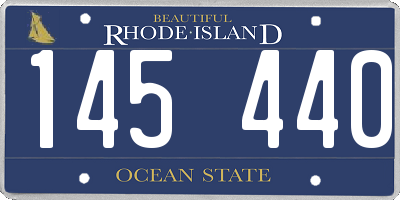 RI license plate 145440