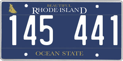 RI license plate 145441